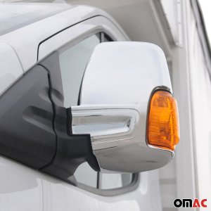 Ford Transit Mirror Cover - Omac - ABS Matte Silver - Chrome - 2015-2025